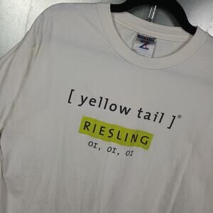 Yellowtail Riesling Aussie Vintage Y2K Wine T-shirt Large Oi Australia Booze 90s